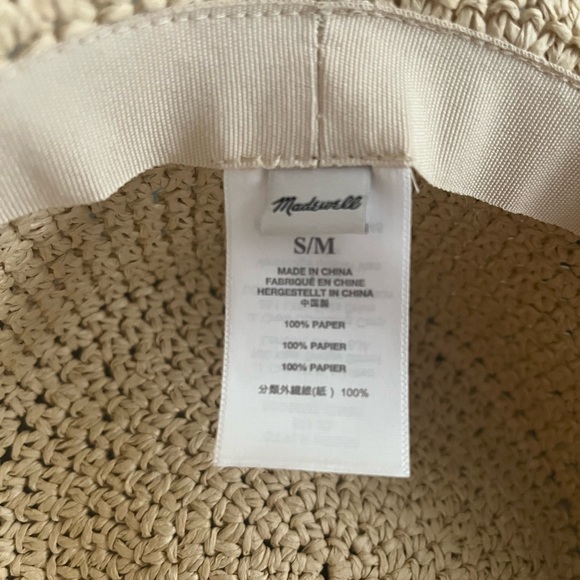 Madewell Straw Bucket Hat s/m - Picture 3 of 4